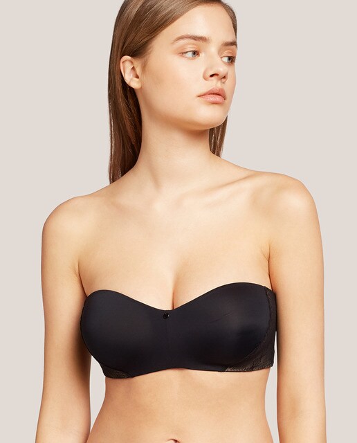 Soutien bandeau almofadado Moments 7 preto com aro Soutien bandeau almofadado Moments 7 preto com aro
