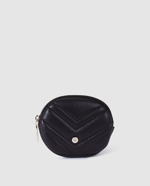 Porta-moedas de mulher Gloria Ortiz Sasha preto com fecho de correr Porta-moedas de mulher Gloria Ortiz Sasha preto com fecho de correr