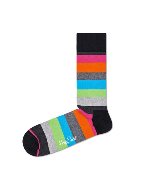 Meias de mulher Happy Socks Stripe pretas