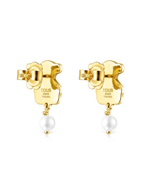 Pendientes Tous Minifiore de Vermeil, Perla y Murano Pendientes Tous Minifiore de Vermeil, Perla y Murano