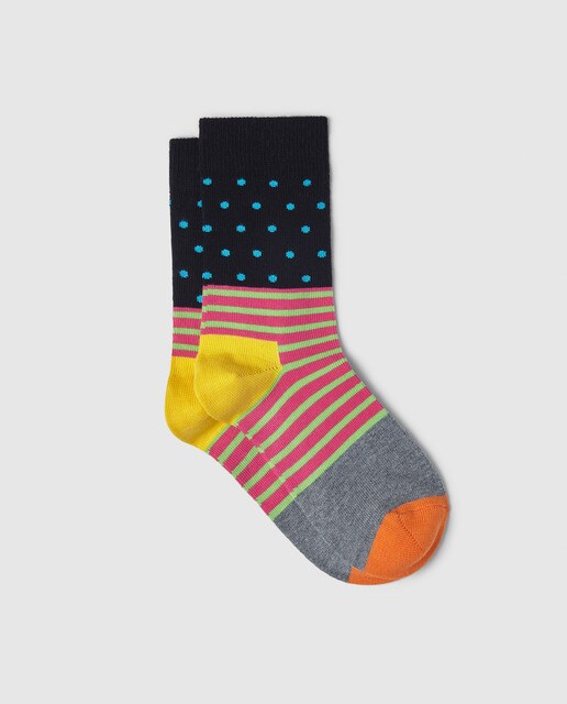 Calcetines infantiles Happy Socks con topos y rayas Calcetines infantiles Happy Socks con topos y rayas