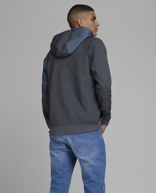 Chaqueta deportiva de hombre azul con capucha Chaqueta deportiva de hombre azul con capucha