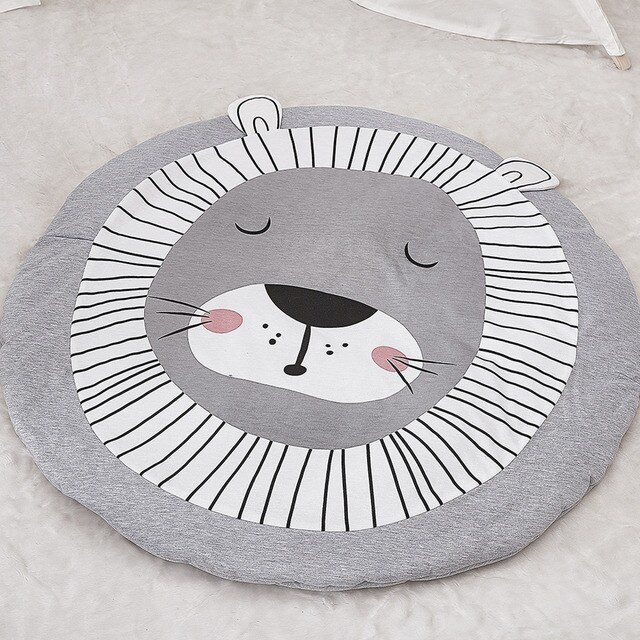 Alfombra redonda de bebé Petit Alo León gris · Bebés · Hipercor