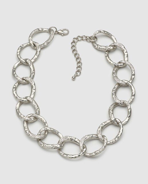 Colar El Corte Inglés de corrente prateada