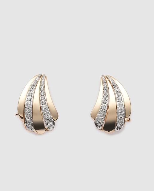 Brincos El corte Inglés dourados com forma de concha