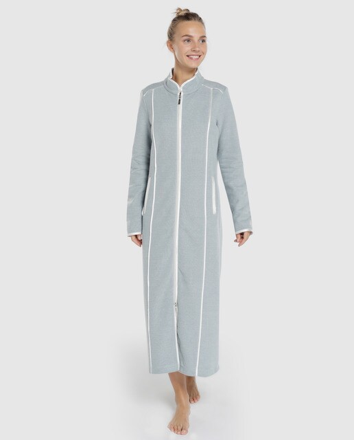 Robe comprido azul de mulher Robe comprido azul de mulher