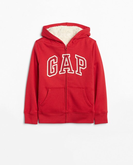 Sweatshirt de rapaz Gap em vermelho com patch Sweatshirt de rapaz Gap em vermelho com patch