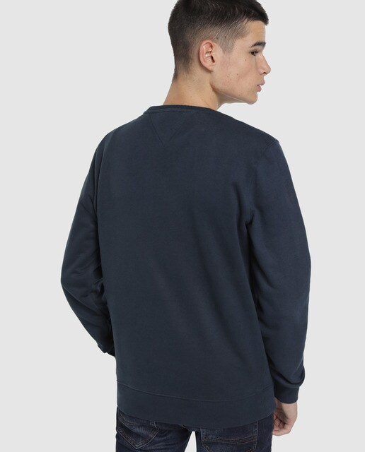 Sudadera de hombre azul marino con cuello redondo Sudadera de hombre azul marino con cuello redondo
