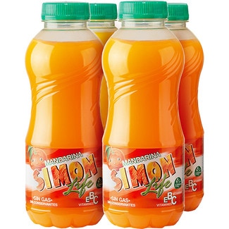 Bebida De Zumo De Mandarina Sin Gas Pack Botellas Ml Simon Life