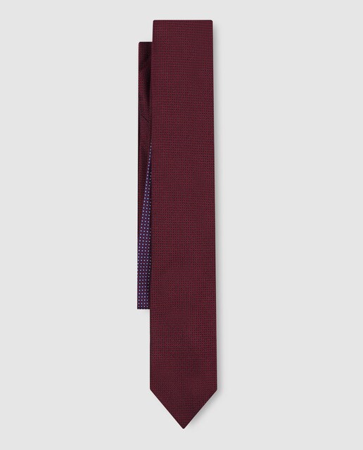 Corbata de seda de hombre granate Corbata de seda de hombre granate