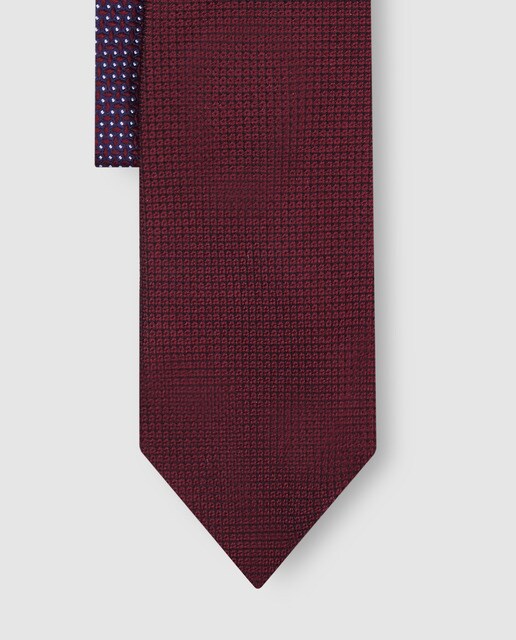 Corbata de seda de hombre granate Corbata de seda de hombre granate