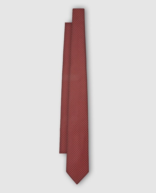 Corbata jacquard de color rojo estampada Corbata jacquard de color rojo estampada