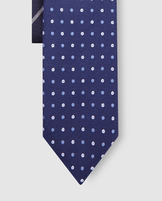 Corbata de hombre azul estampada Corbata de hombre azul estampada