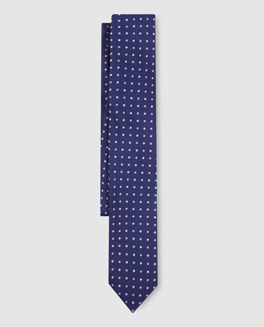Corbata de hombre azul estampada Corbata de hombre azul estampada
