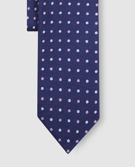 Corbata de hombre azul estampada Corbata de hombre azul estampada