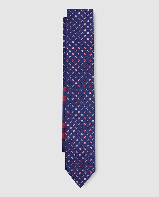 Corbata de hombre azul estampada Corbata de hombre azul estampada