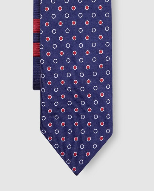 Corbata de hombre azul estampada Corbata de hombre azul estampada
