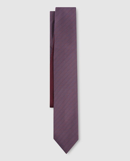 Corbata de hombre roja estampada Corbata de hombre roja estampada