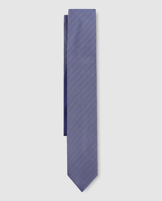 Corbata de hombre azul estampada Corbata de hombre azul estampada