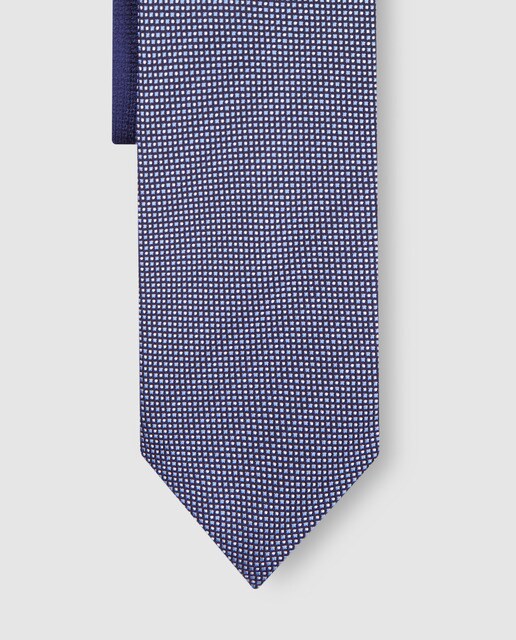Corbata de hombre azul estampada Corbata de hombre azul estampada