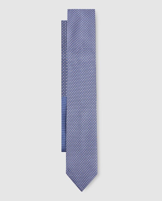 Corbata de hombre azul estampada Corbata de hombre azul estampada