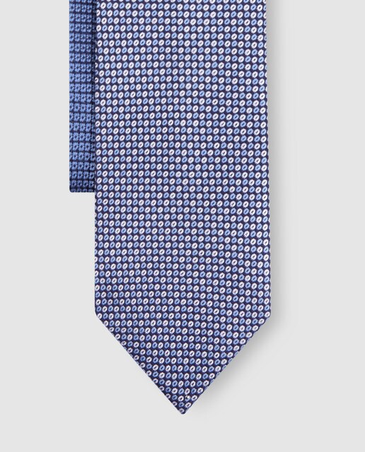 Corbata de hombre azul estampada Corbata de hombre azul estampada