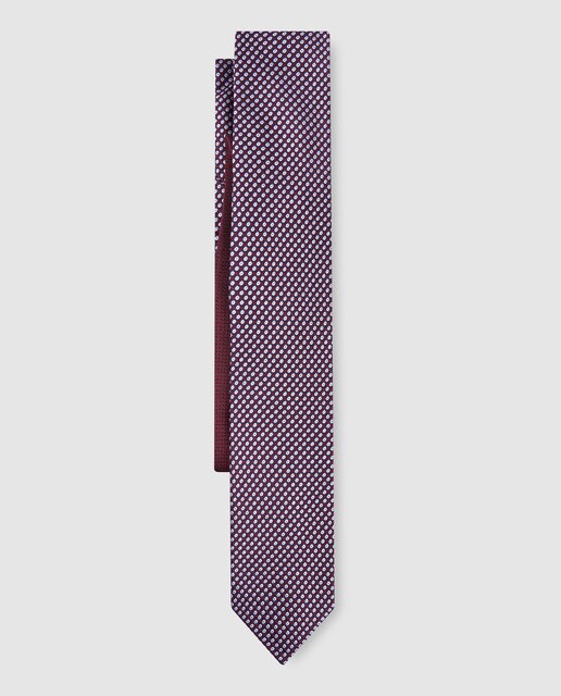 Corbata de hombre rojo estampada Corbata de hombre rojo estampada
