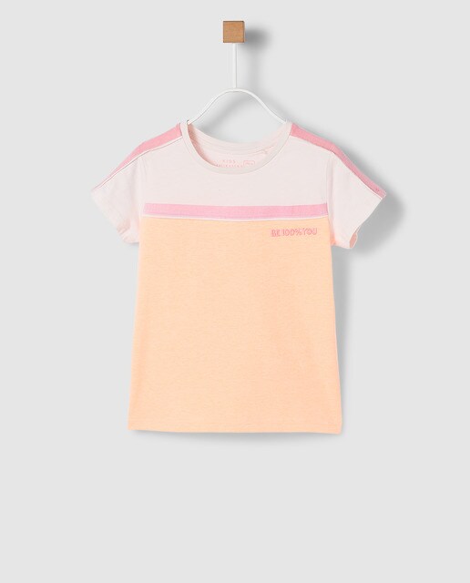 t shirt fille orange