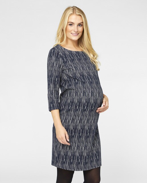 Vestido curto de pré-mamã com estampado abstracto Vestido curto de pré-mamã com estampado abstracto