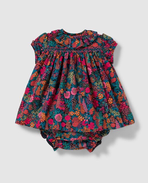 liberty print baby girl dress