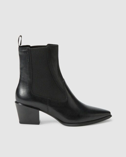 Botins de mulher Vagabond Shoemakers em pele pretos