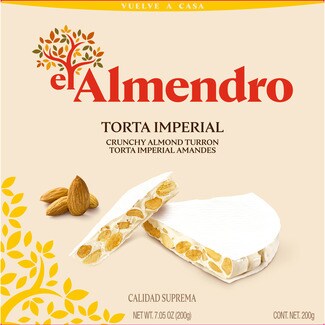 Torta de turrón imperial de almendras Calidad Suprema estuche 200 g