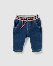 elastic blue jeans