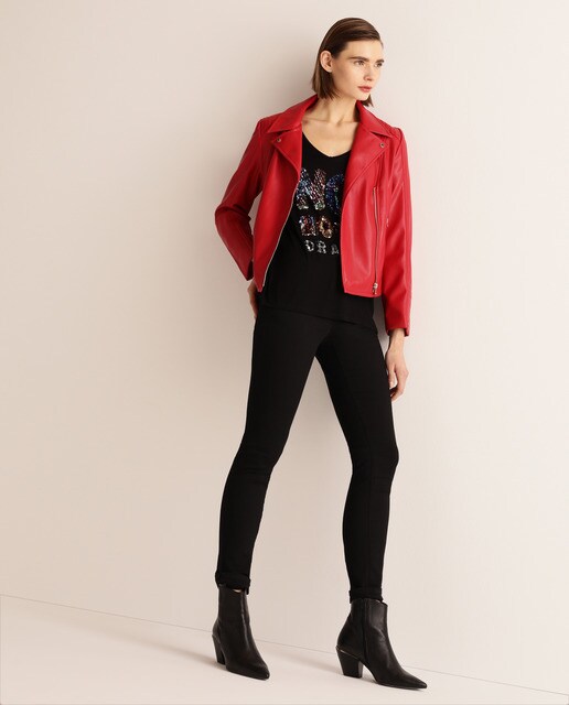 Calças de sarja de mulher com efeito push-up