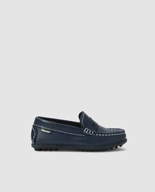 Mocassins de menino Pablosky azuis em pele