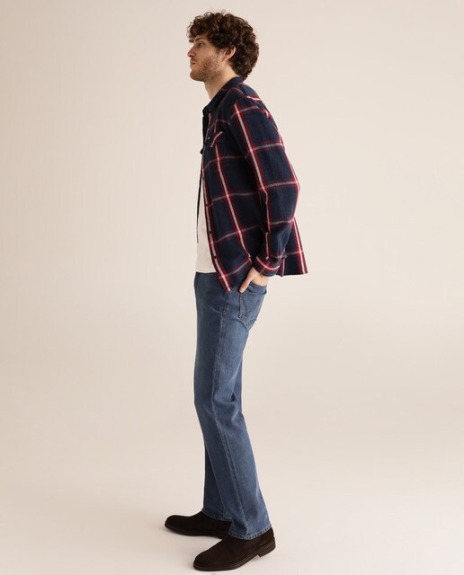 Jeans regular azuis de homem