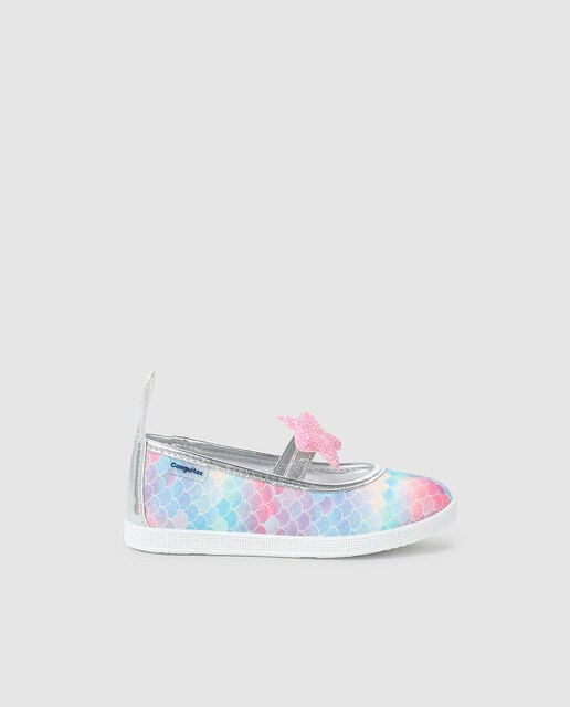 Sapatos de presilha multicolor com fecho de elástico Sapatos de presilha multicolor com fecho de elástico