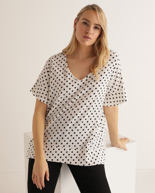 Vestido 100% tencel tamanhos grandes às bolinhas