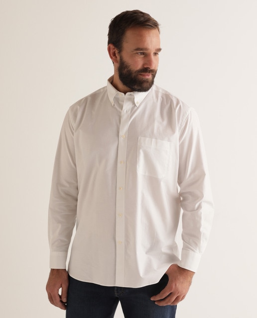 camisa blanca sport hombre