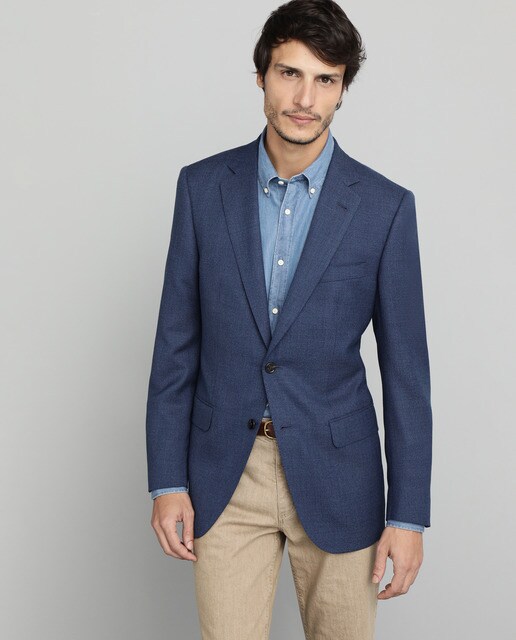 Blazer de homem classic de saco azul Blazer de homem classic de saco azul