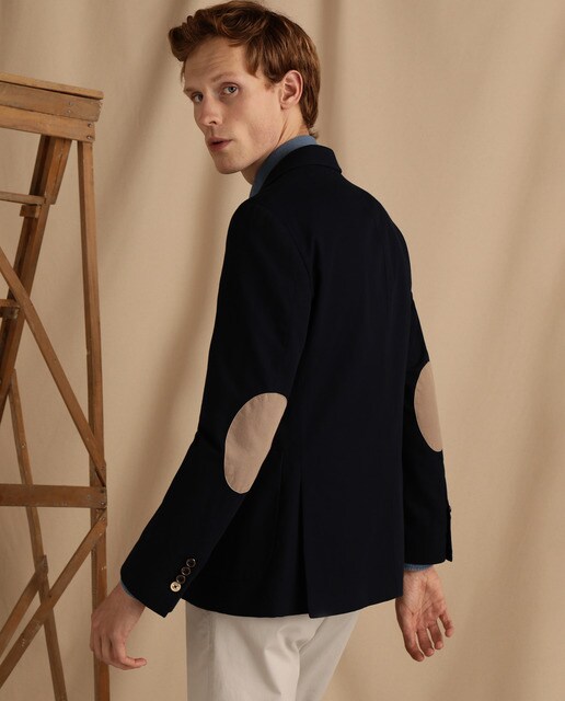 Blazer slim de homem azul-marinho Blazer slim de homem azul-marinho