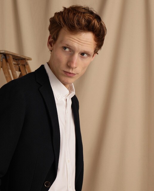 Blazer slim de homem azul-marinho Blazer slim de homem azul-marinho