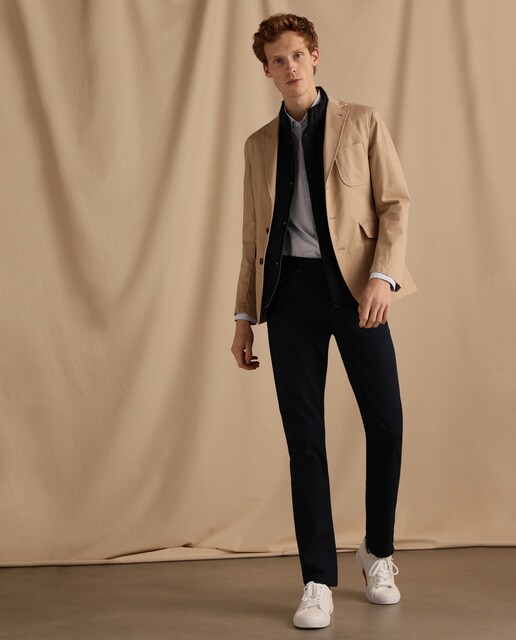 Blazer slim bege de homem Blazer slim bege de homem