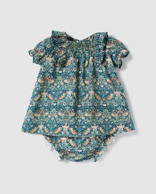 liberty print baby girl dress