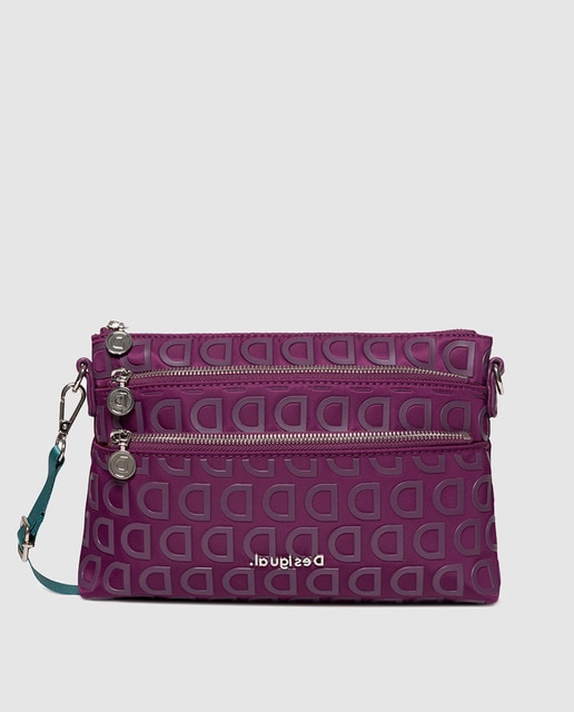 Desigual Stardust Durban Women S Purple Crossbody Bag With Zip Desigual Fashion El Corte Ingles