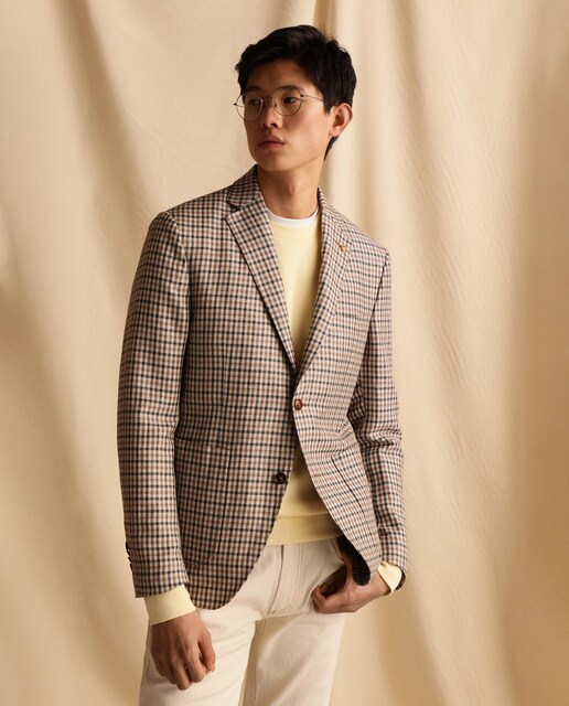 Blazer slim castanho de homem Blazer slim castanho de homem