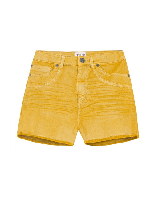 yellow jeans shorts