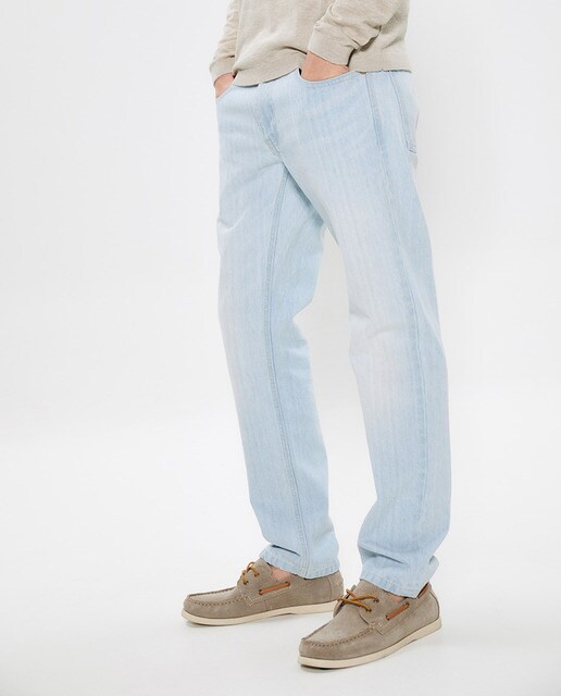 Jeans regular azuis de homem