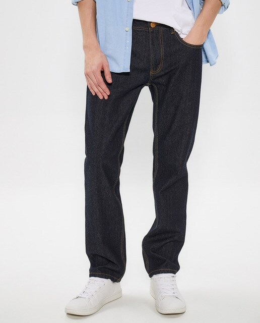 Jeans regular azuis de homem