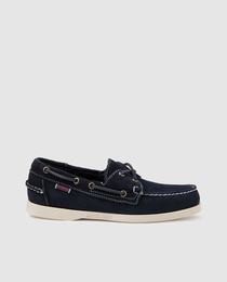navy blue deck shoes